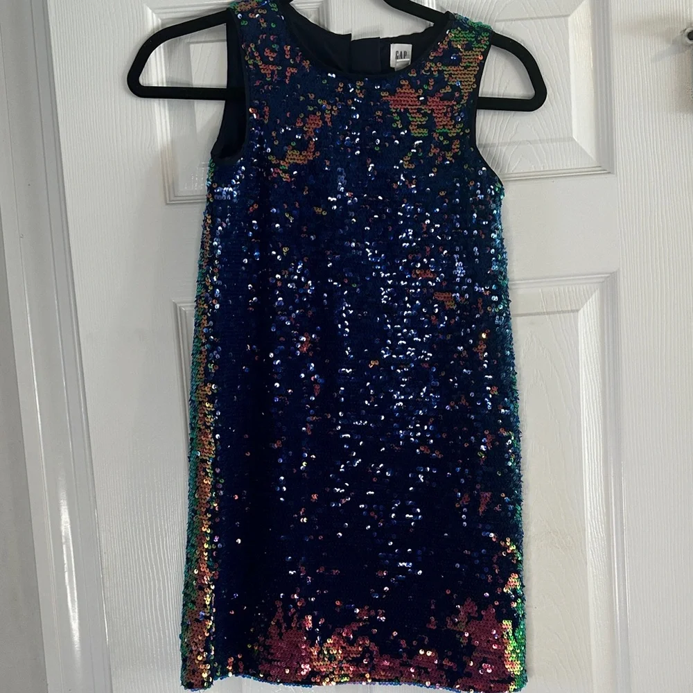 NWT GAP Kids Multicolor Sequin Party Dress Size M (8)